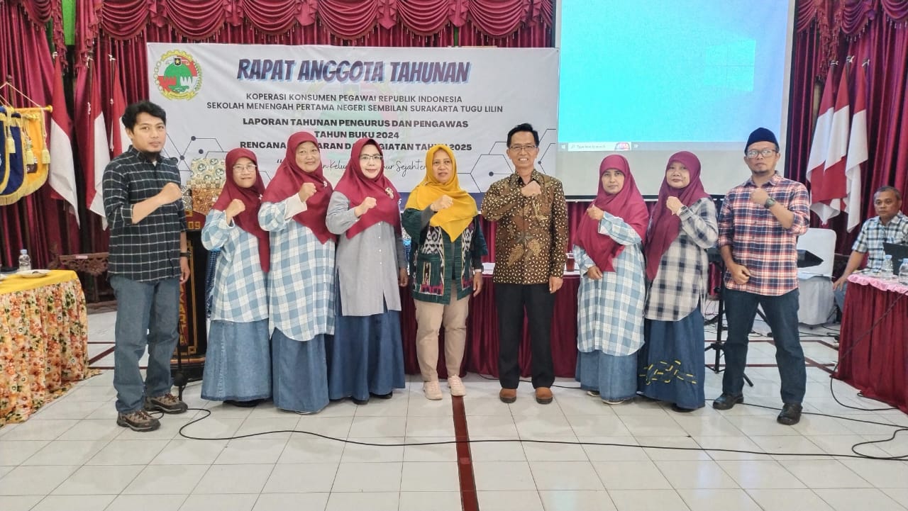 Rapat Anggota Tahunan (RAT) KPRI Tugulilin, Sabtu, (15/2/2025) di Aula SMP Negeri 9 Kota Surakarta