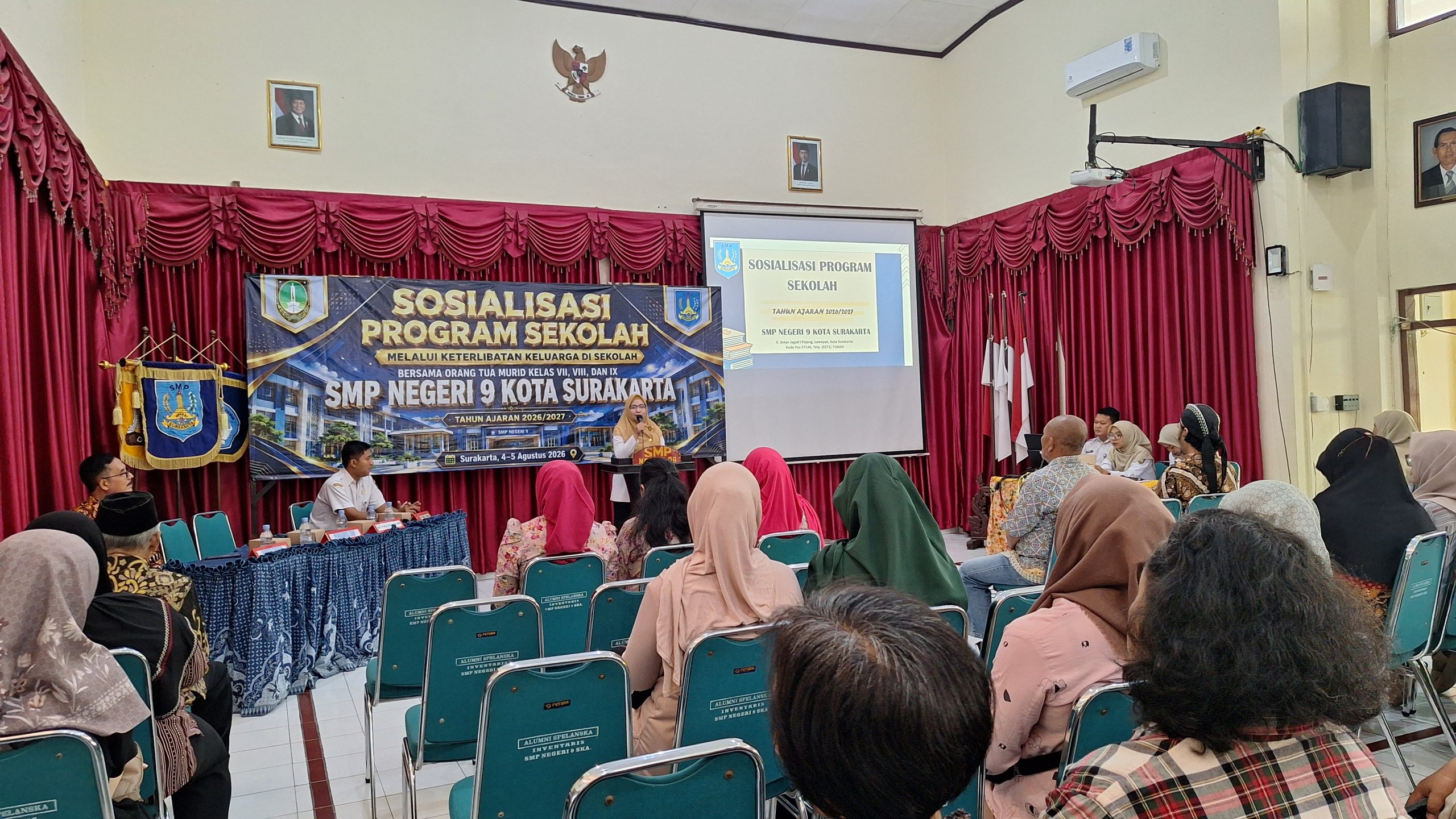 Sosialisasi Program SMP Negeri SMP Negeri 9 Kota Surakarta, Rabu (5/8/2026).
